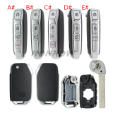 For Kia Sportage 2020 3/4 button Flip remote key shell,please choose the key button