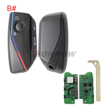 For BMW U-chassis 4 button Keyless-Go Remote Key with 434MHz ID49 chip with UWB function FCC:IYZBK1 For BMW X1 X2 5 7 Series U Model BDC2 BDC3 2022-2024