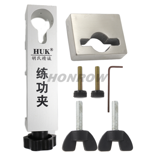 HUK Practice Clip Key Clamp Holder Locksmith Tools Kit Remove Lock Repairing Lock Pick Key Cutting Machine