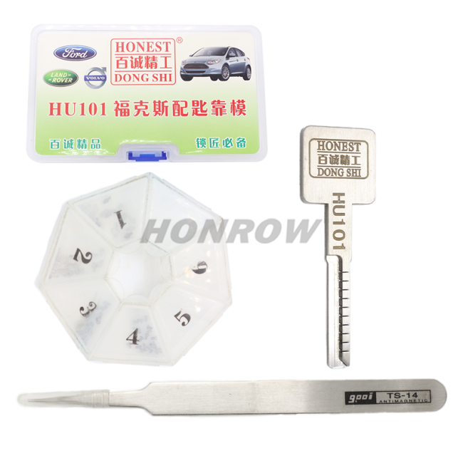 HU101 Key model, ajust into a new key, and then use key cutting machine to cut
