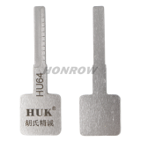 HU64 Key model, ajust into a new key, and then use key cutting machine to cu