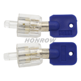 Plum Lock Transparent Tubular Lock Cylinder Visible Pick Cutaway Practice View Padlock Training Skill For Locksmith