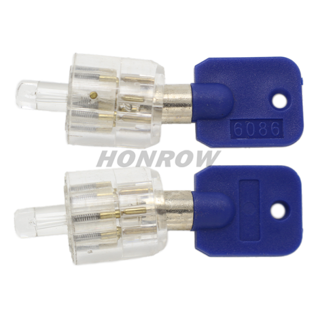 Plum Lock Transparent Tubular Lock Cylinder Visible Pick Cutaway Practice View Padlock Training Skill For Locksmith