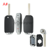 For Kia Sportage 2020 3/4 button Flip remote key shell without logo,please choose the key button