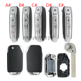 For Kia Sportage 2020 3/4 button Flip remote key shell without logo,please choose the key button