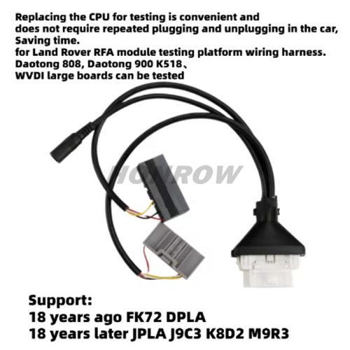 For Land Rover KVM Smart Box Test Harness Applicable After 18 Years or New Models CPU Testing RFA Module Platform Replacing the CPU for testing is convenient and does not require repeated plugging and unplugging in the car Saving time. for Land Rover RFA module testing platform wiring harness. Daotong 808,Daotong 900K518、 WVDi large boards can be tested Support: 18 years ago FK72 DPLA 18 years later JPLAJ9C3 K8D2 M9R3
