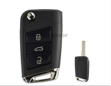 For Original VW Skoda 3 Buttons 434MHz MQB Type Flip Proximity Smart Key for Skoda Octavia 2012-2018 -  5E0 959 753 E  (5E0 959 752 A)