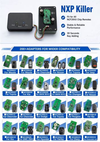 Solder-Free 200+Adapters for Super NXP killer NXP Killer-03 tool,also can work with KYDZ KD CG VVDI N51 Programmer,please choose the adapter which  you need