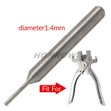 Goso flip key pin remover jig length 47mm; diameter1.4mm