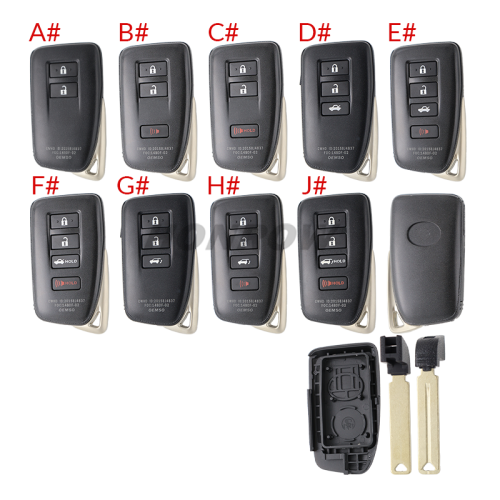 For Lexus 2/2+1/3/3+1 button modified remote key blank