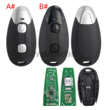 For Vespa 2 button Keyless Go remote key with 4A Chip NCF29A 433MHz Fsk without logo