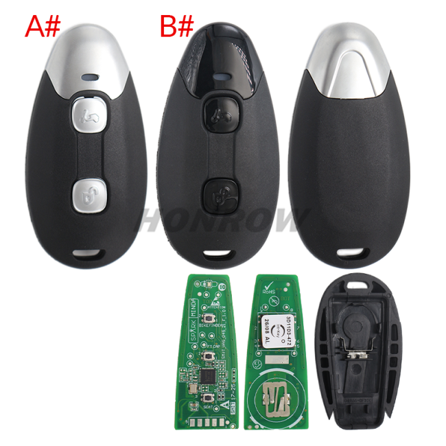 For Vespa 2 button Keyless Go remote key with 4A Chip NCF29A 433MHz Fsk without logo
