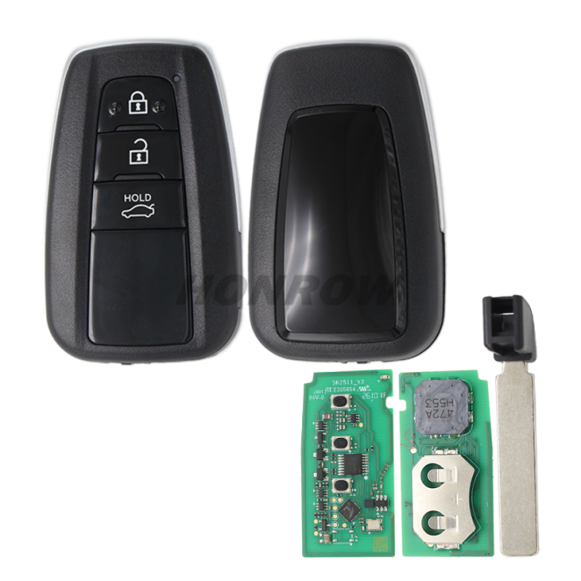 AUTEL IKEYTY003BL 3 Buttons 315/433 MHz Smart Key TY8A3BL Used with KM100 KM100E IM508 IM608 PRO