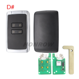 For Renault Megane4 Talisman Espace5 4 button Smart Remote key keyless card with 433mhz  PCF7953M chip CMIIT ID:2014DJ3371
