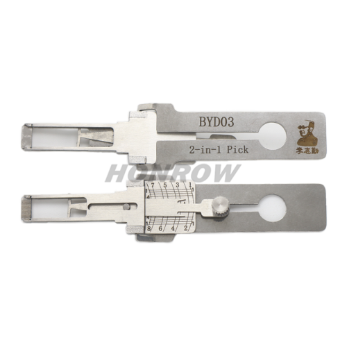 For Original Lishi BYD03  2 in 1 decoder and lockpick