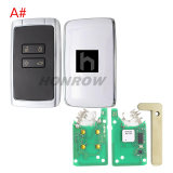 For Renault Megane4 Talisman Espace5 4 button Smart Remote key keyless card with 433mhz  PCF7953M chip CMIIT ID:2014DJ3371