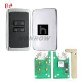 For Renault Megane4 Talisman Espace5 4 button Smart Remote key keyless card with 433mhz  PCF7953M chip CMIIT ID:2014DJ3371