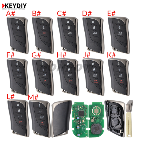 KEYDIY TB02-3 smart remote key with 8A chip,please choose the key style