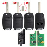 For Chevrolet Captiva 3 button remote key with 433.92MHz ASK PCF7961X ID47 Chip P/N:23611464