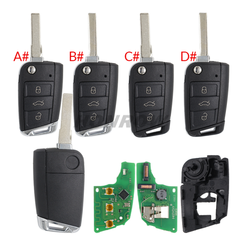KEYDIY Remote key 3 button  DZ-ZB15-3 SMART KEY with GTL high quality key shell