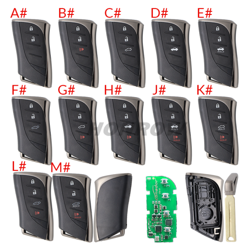 Lonsdor smartkey LT21-07 for the LATEST Lexus 8A-B6 6100 2025+ smart key，Support device: KW100/K518PRO/K518