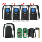 For BMW 3 button remote key with 433MHz Chip:Hitag3 ID49 Chip FCC ID: NBGIDGNG1