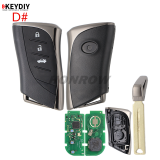 KEYDIY TB02-4 smart remote key with 8A chip,please choose the key style