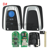 For BMW 3 button remote key with 433MHz Chip:Hitag3 ID49 Chip FCC ID: NBGIDGNG1