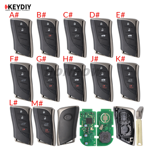 KEYDIY TB02-4 smart remote key with 8A chip,please choose the key style