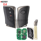 KEYDIY TB02-4 smart remote key with 8A chip,please choose the key style