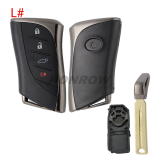 For new 24-25 Lexus 2/2+1/3/3+1 button remote key blank with key blade