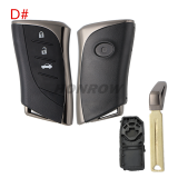 For new 24-25 Lexus 2/2+1/3/3+1 button remote key blank with key blade