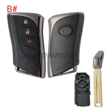 For new 24-25 Lexus 2/2+1/3/3+1 button remote key blank with key blade