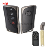 For new 24-25 Lexus 2/2+1/3/3+1 button remote key blank with key blade