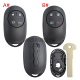 For new Fiat 4 button Smart remote key shell for Fiat 500 500E 500L 500X 2020-2024