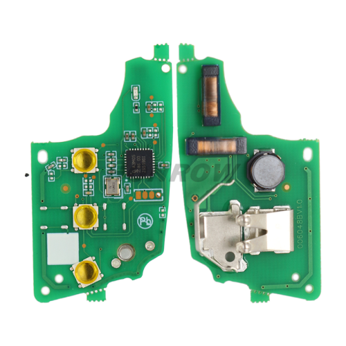 For VW keyless MQB platform  3 button flip remote key  with ID48 chip-434mhz M49 MEGAMOS 49 chip used for T-Cross, etc