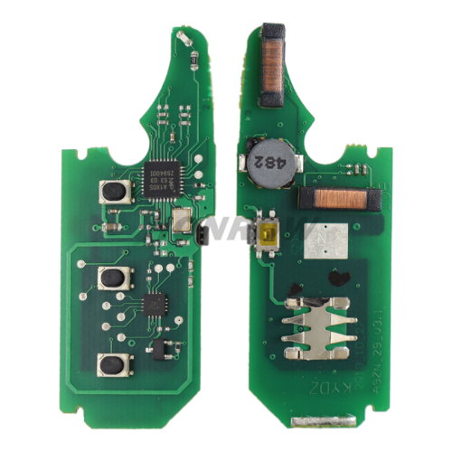 For VW Touareg Keyless smart key 3+1 button remote key with 433Mhz 46 PCF7942A/7944A HITAG2 chip P/N:3D0959753AK 3D0959753AA 3D0959753A