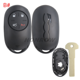 For new Fiat 4 button Smart remote key shell for Fiat 500 500E 500L 500X 2020-2024