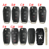For Ford 2/2+1/3/3+1/4+1 button remote key shell