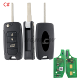 For Original Chrysler/Jeep 4 button flip remote key 434mhz with Megamos 48 AES chip with original PCB