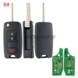For Chrysler/Jeep 4 button flip remote key 434mhz with Megamos 48 AES chip