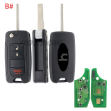 For Chrysler/Jeep 4 button flip remote key 434mhz with Megamos 48 AES chip