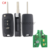 For Original Chrysler/Jeep 4 button flip remote key 434mhz with Megamos 48 AES chip with original PCB