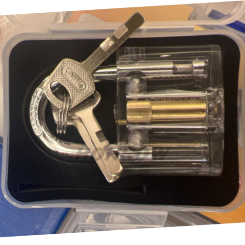 Transparent Visible Pick Cutaway Mini Practice View Padlock Lock Training Skill For Locksmith