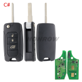 For Chrysler/Jeep 4 button flip remote key 434mhz with Megamos 48 AES chip