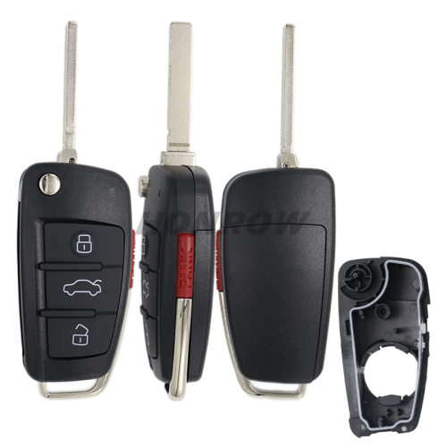 For Audi 3+1 button remote key blank with 149# key blade