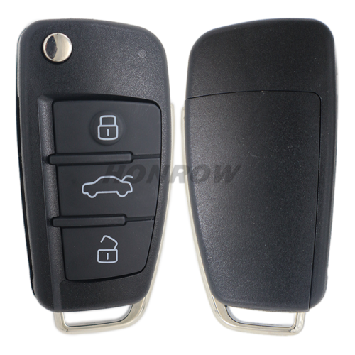 For Audi 3 button remote key blank with 149# key blade
