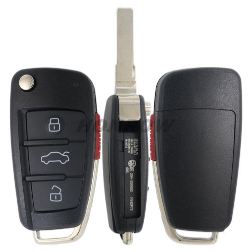 For Audi 3+1 button remote key blank