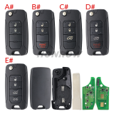 For Chrysler/Jeep 4 button flip remote key 434mhz with Megamos 48 AES chip