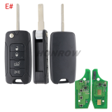 For Chrysler/Jeep 4 button flip remote key 434mhz with Megamos 48 AES chip